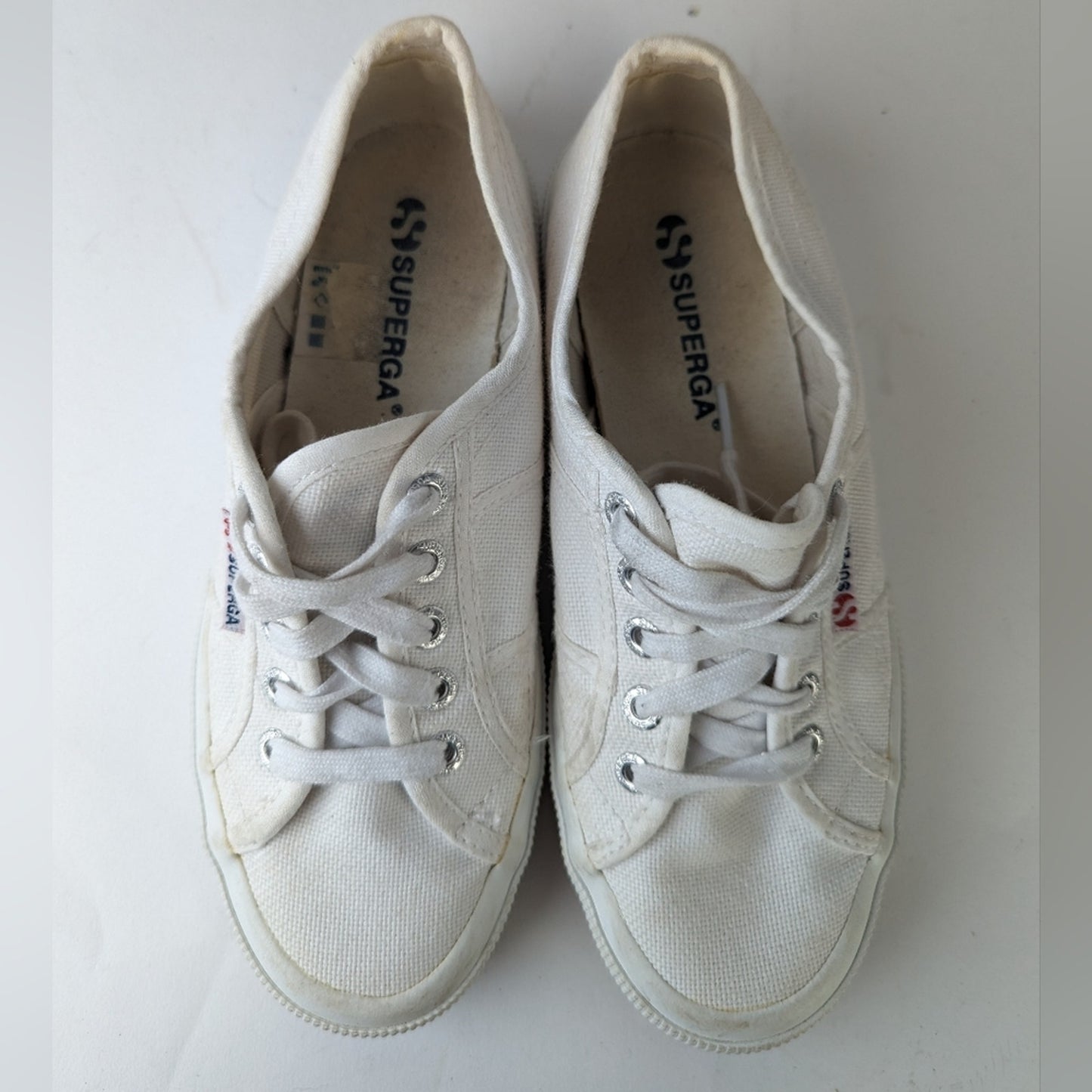 Superga Classic White Lace Up - 6