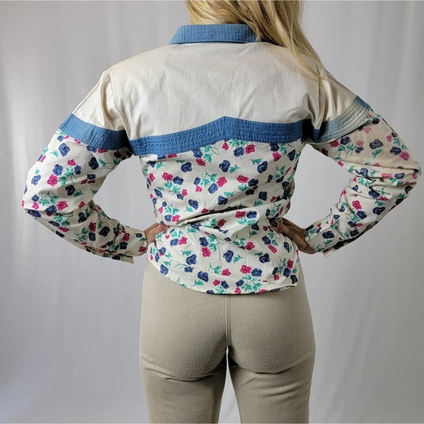 Vintage 90s Western Muted Multicolor Long Sleeve - S,L,XL