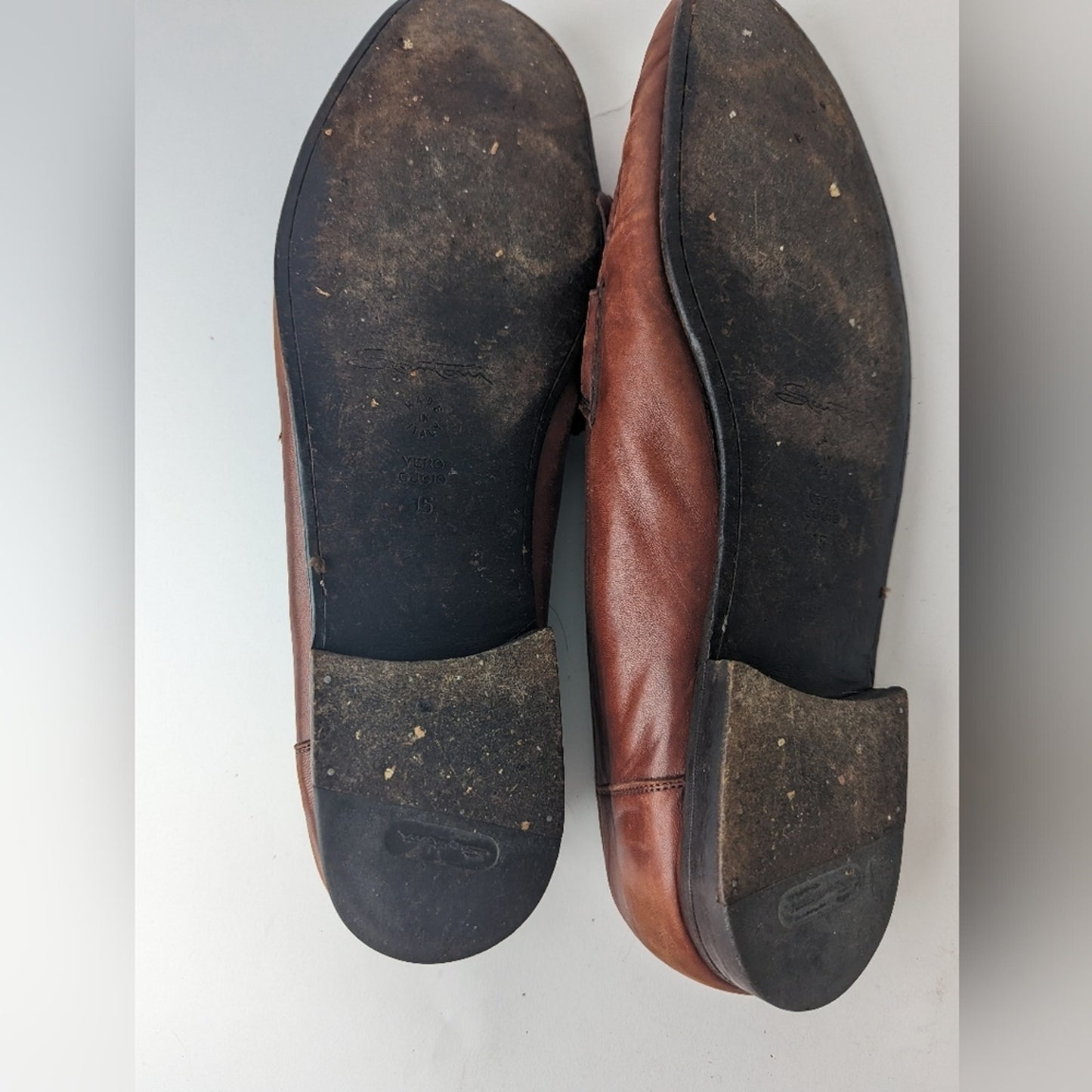 Santoni Men's Brown Tassles Loafer 15