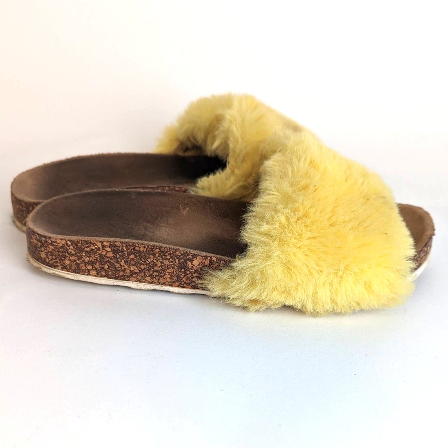 Soul Cork Fluffy Slides 9.5
