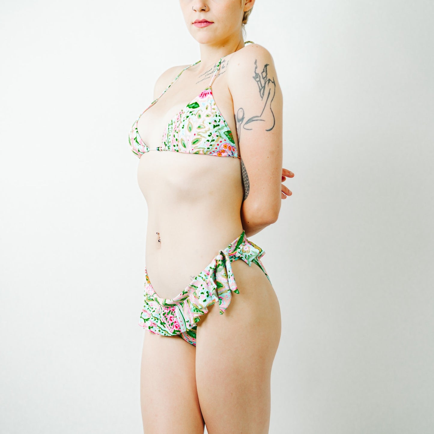 Ralph Lauren Paisley Ruffled Bikini - Small