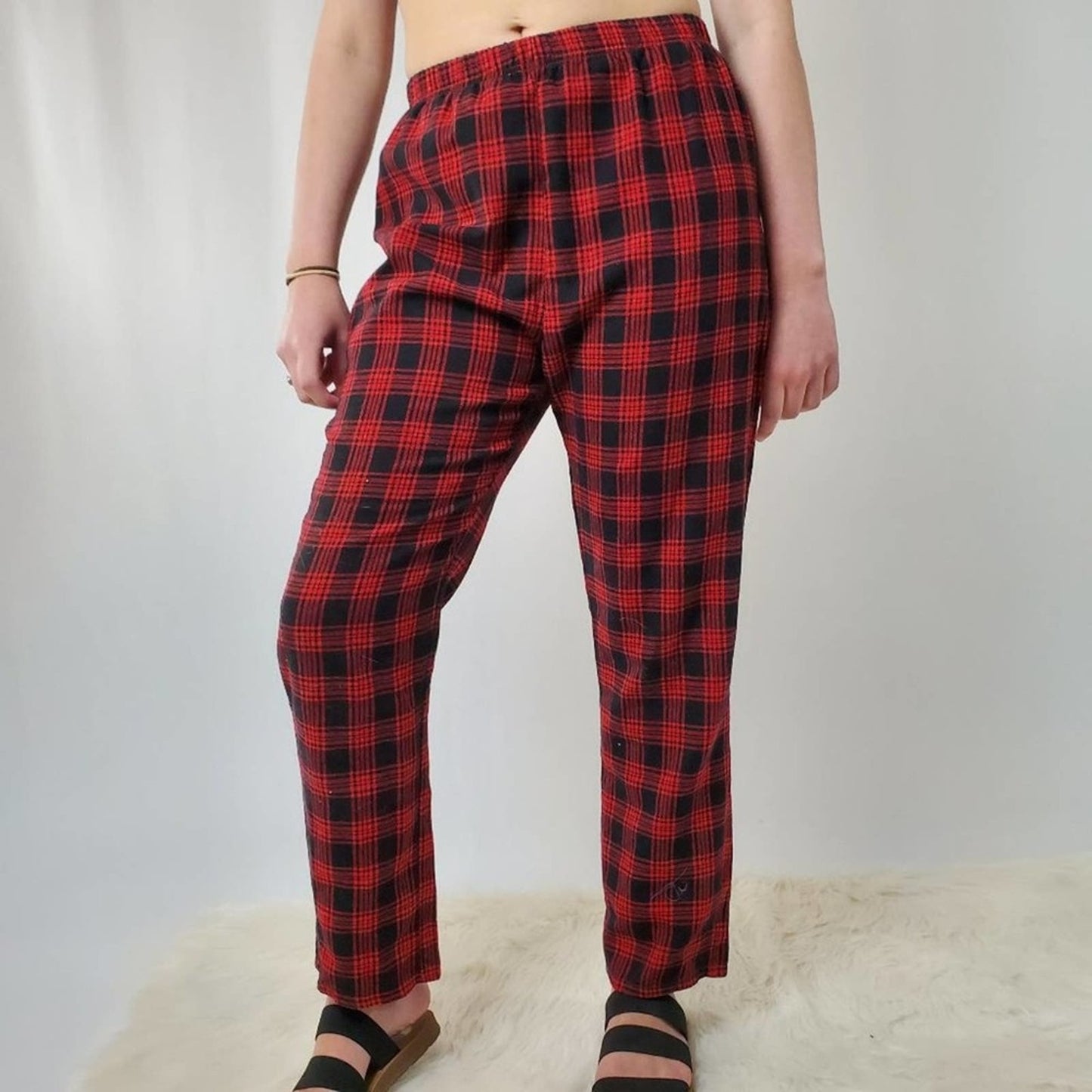 Red & Black Plaid Punk Rock Grunge Pants