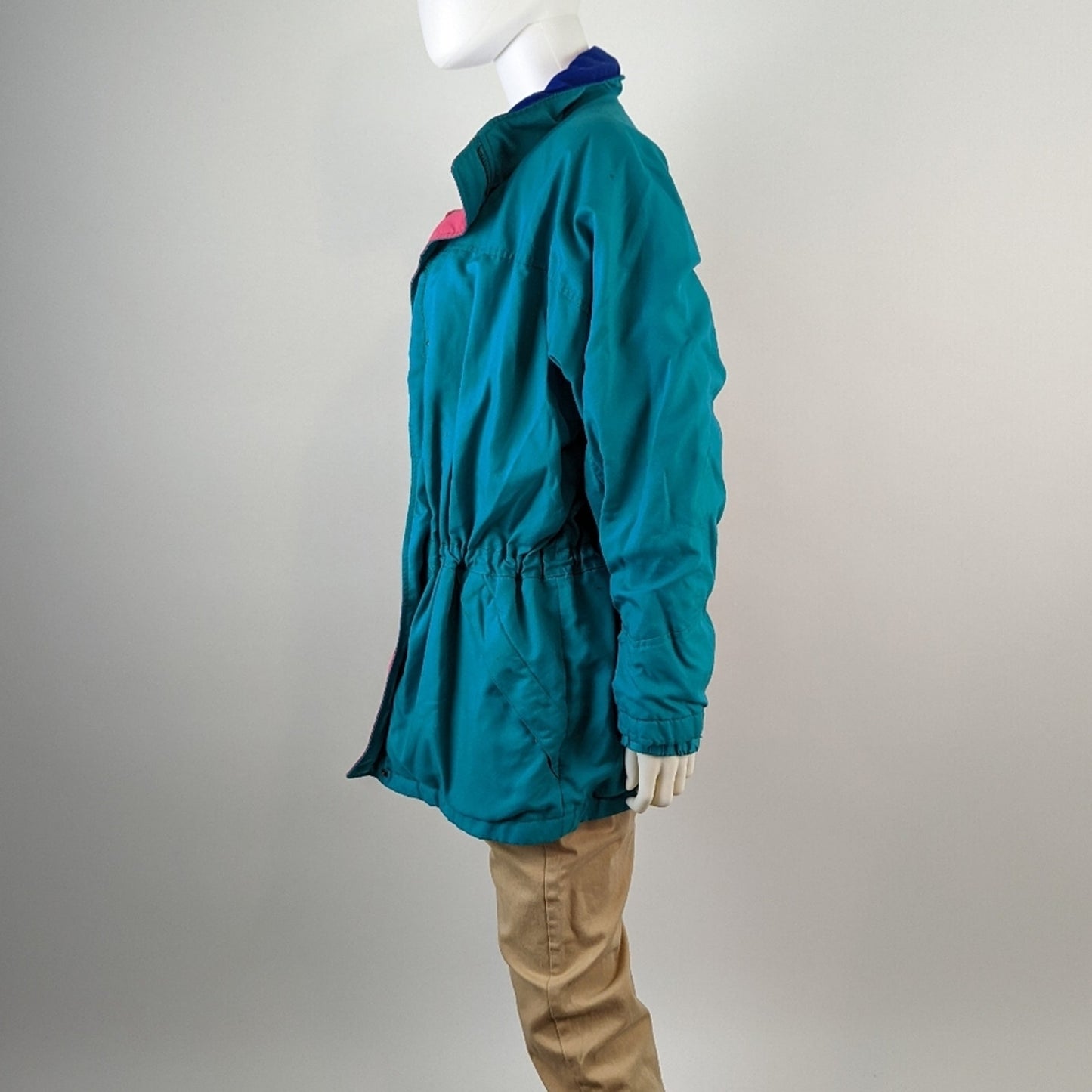 Vintage 90s Sports Wear Color-Blocked Pastel Ski / Bomber / Track Jacket