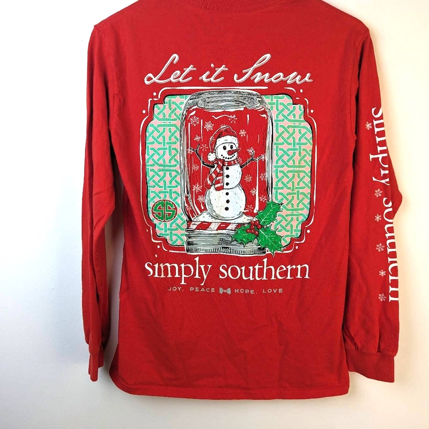 Simply Southern Let It Snow Long Sleeve Tee Shirt - Small