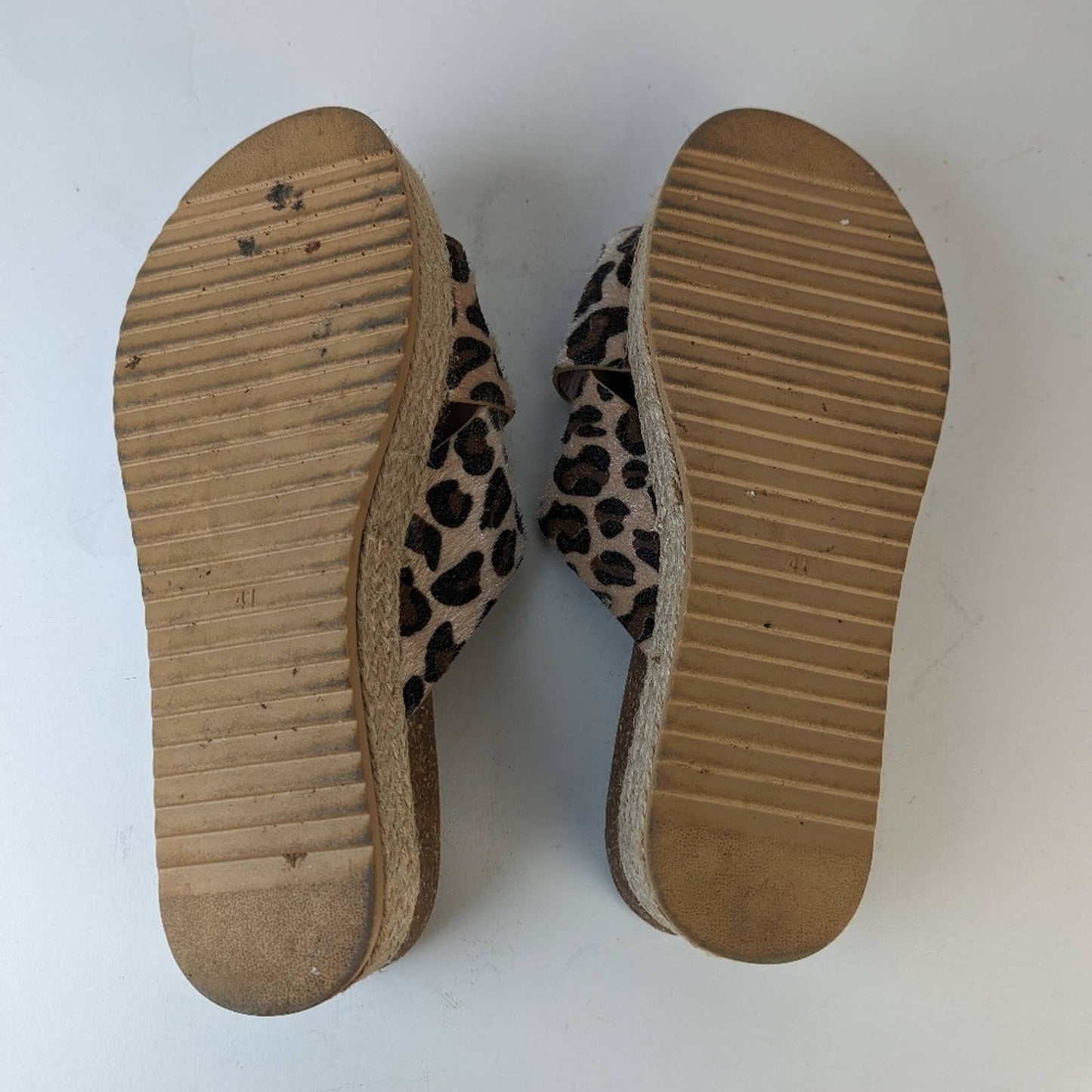 Women's Platform Leopard Print Espadrilles - 41