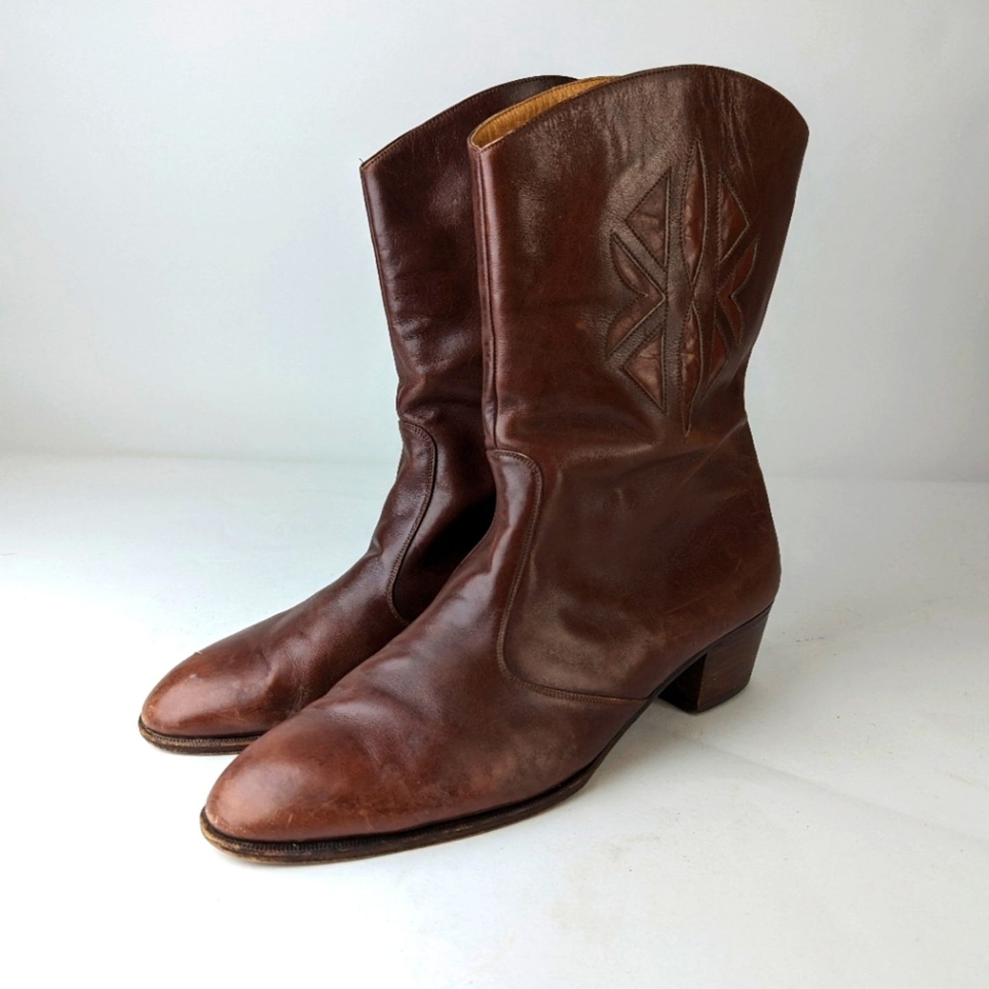 Vintage Mens Bally Leather Ankle Boots 11