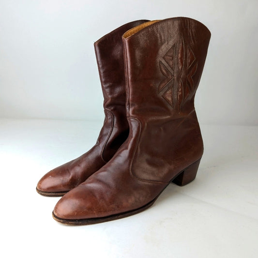 Vintage Mens Bally Leather Ankle Boots 11