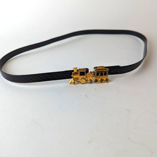 Vintage Train Buckle Belt / Small