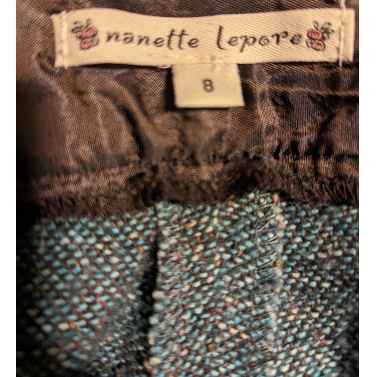 Nanette Lepore Green Tweed Wool Pants / 8