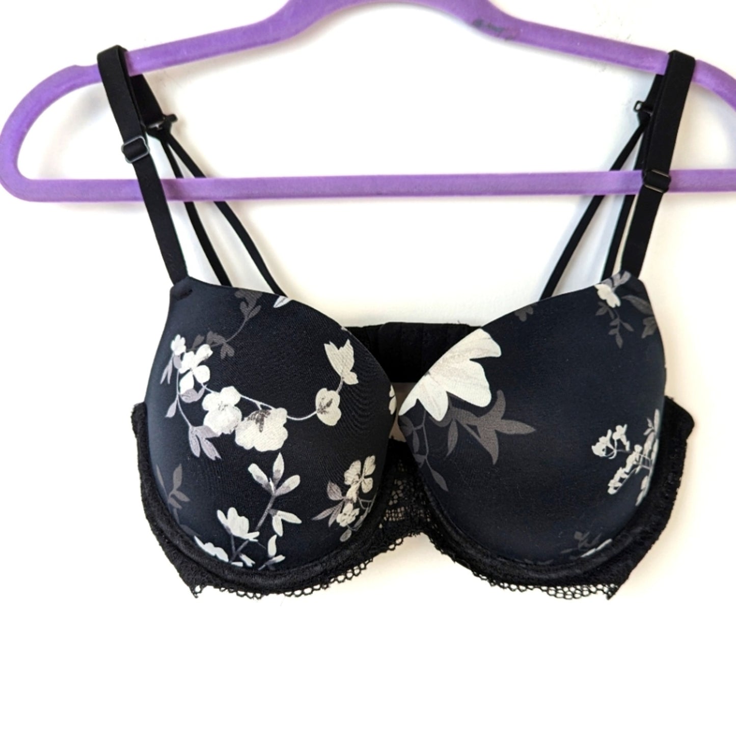 Auden Women's Floral Daydream Push Up Lace Demi Tee Shirt Bra