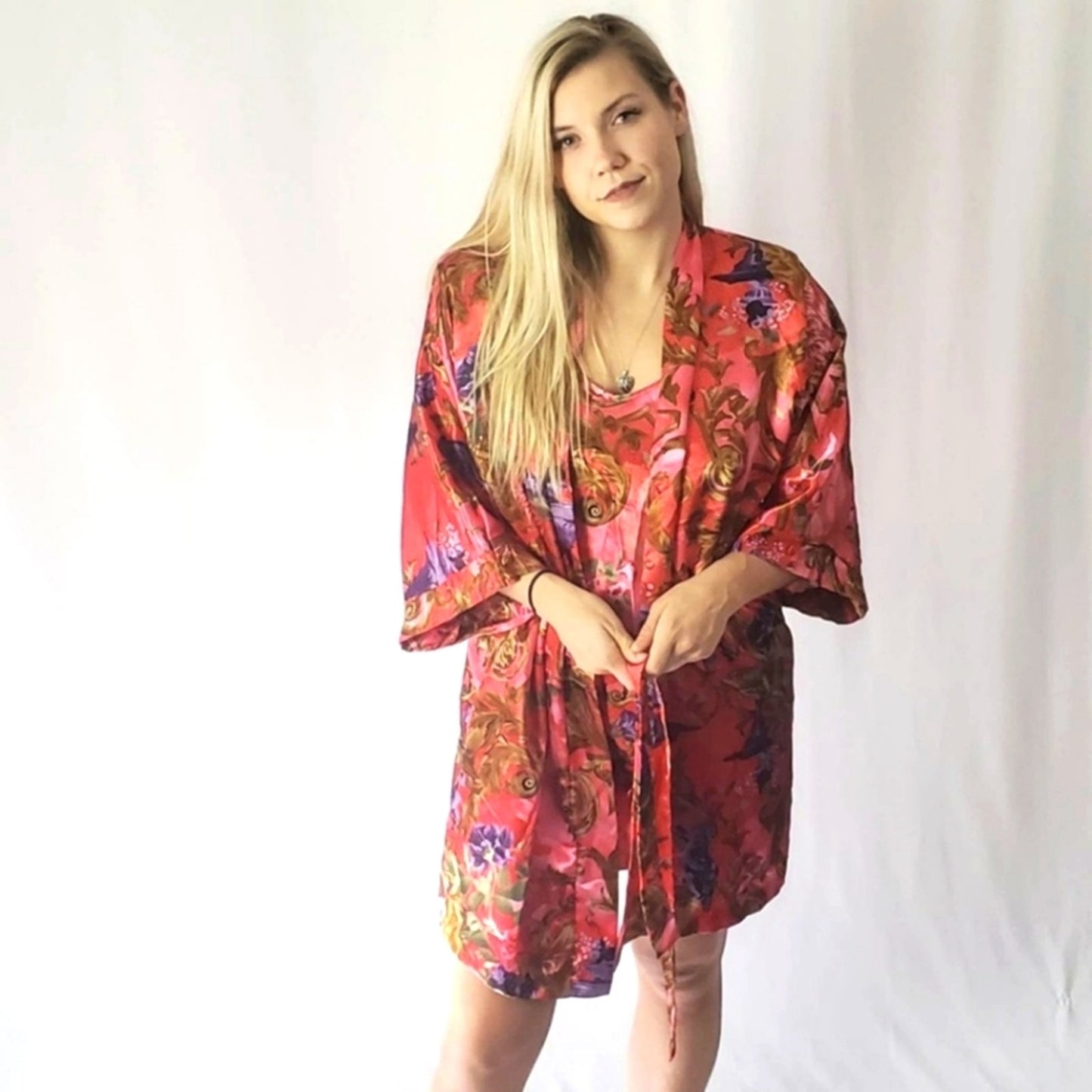 Vintage 80's Silky Lingerie Set - Medium