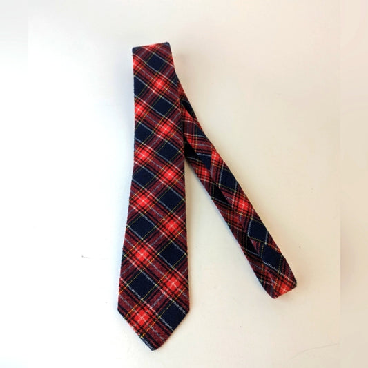Vintage Michael Reed Plaid Wool Tie