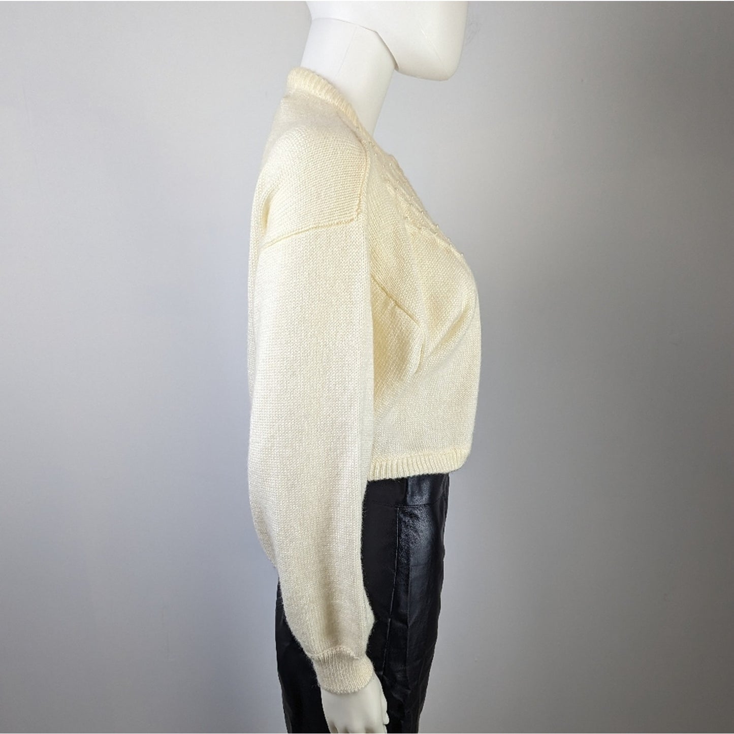 Vintage Cropped Beaded Cardigan M