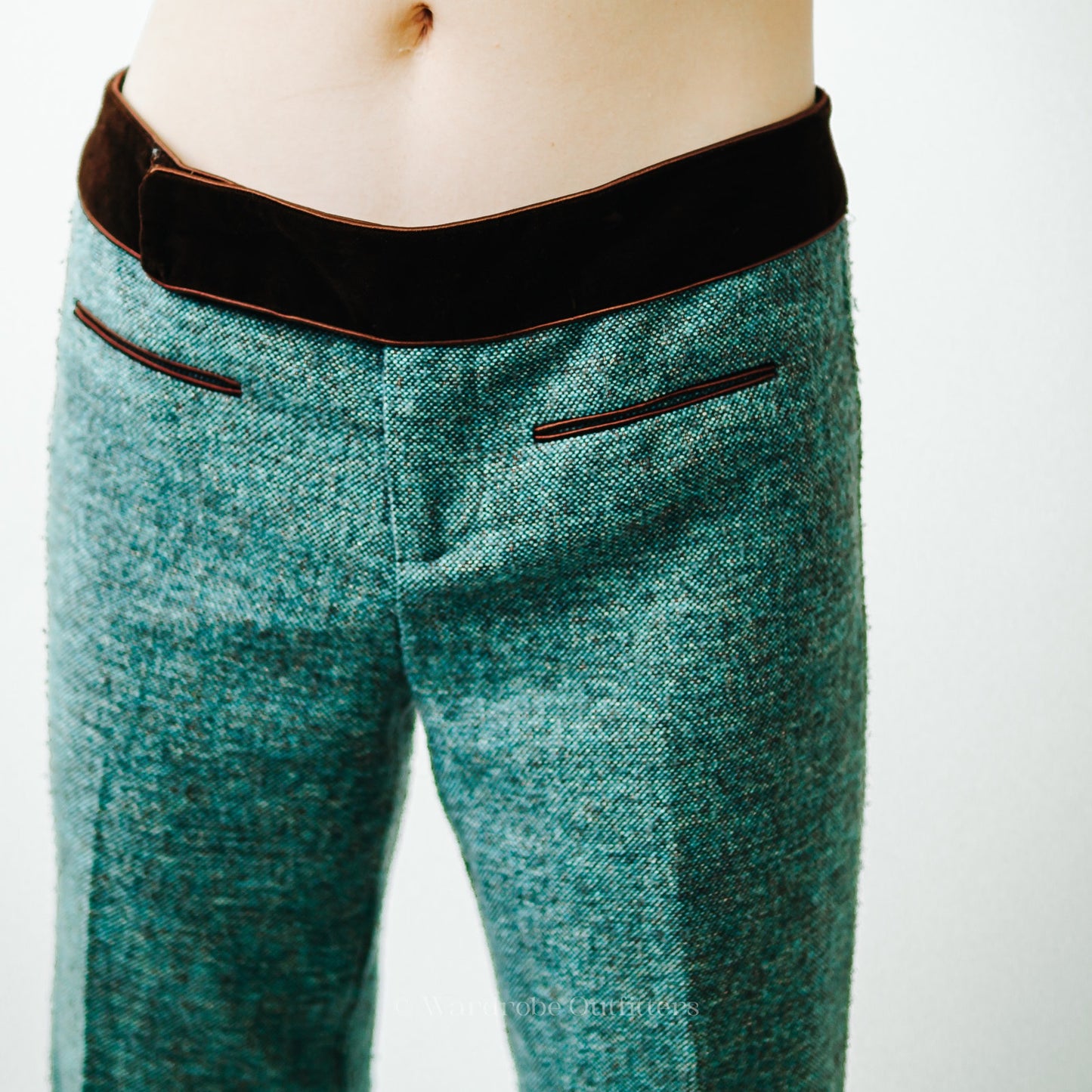Nanette Lepore Green Tweed Wool Pants / 8