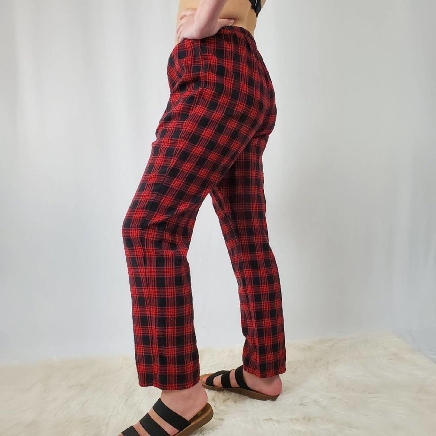Red & Black Plaid Punk Rock Grunge Pants
