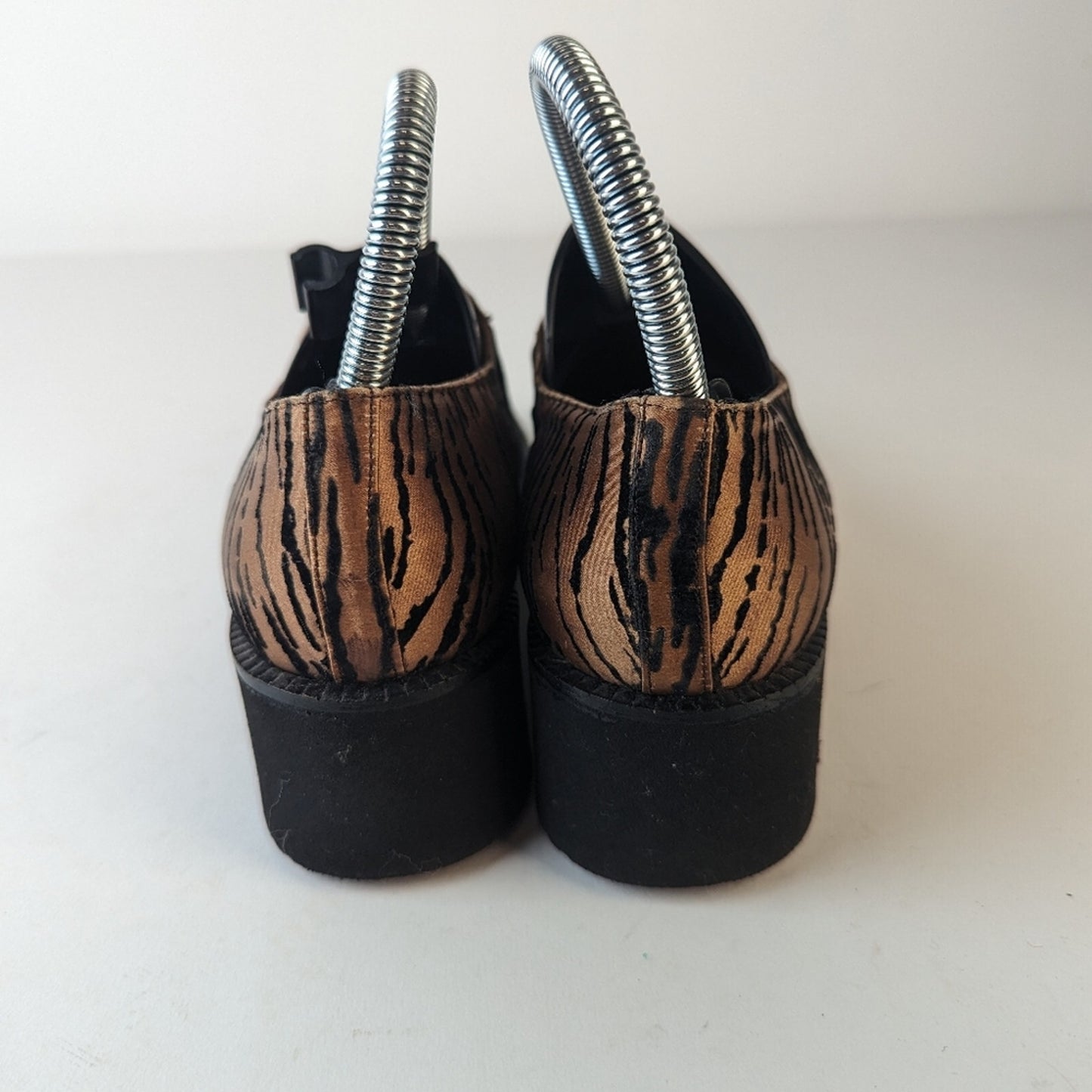 Heyraud Paris Tiger Print Chunky Slip On Loafer