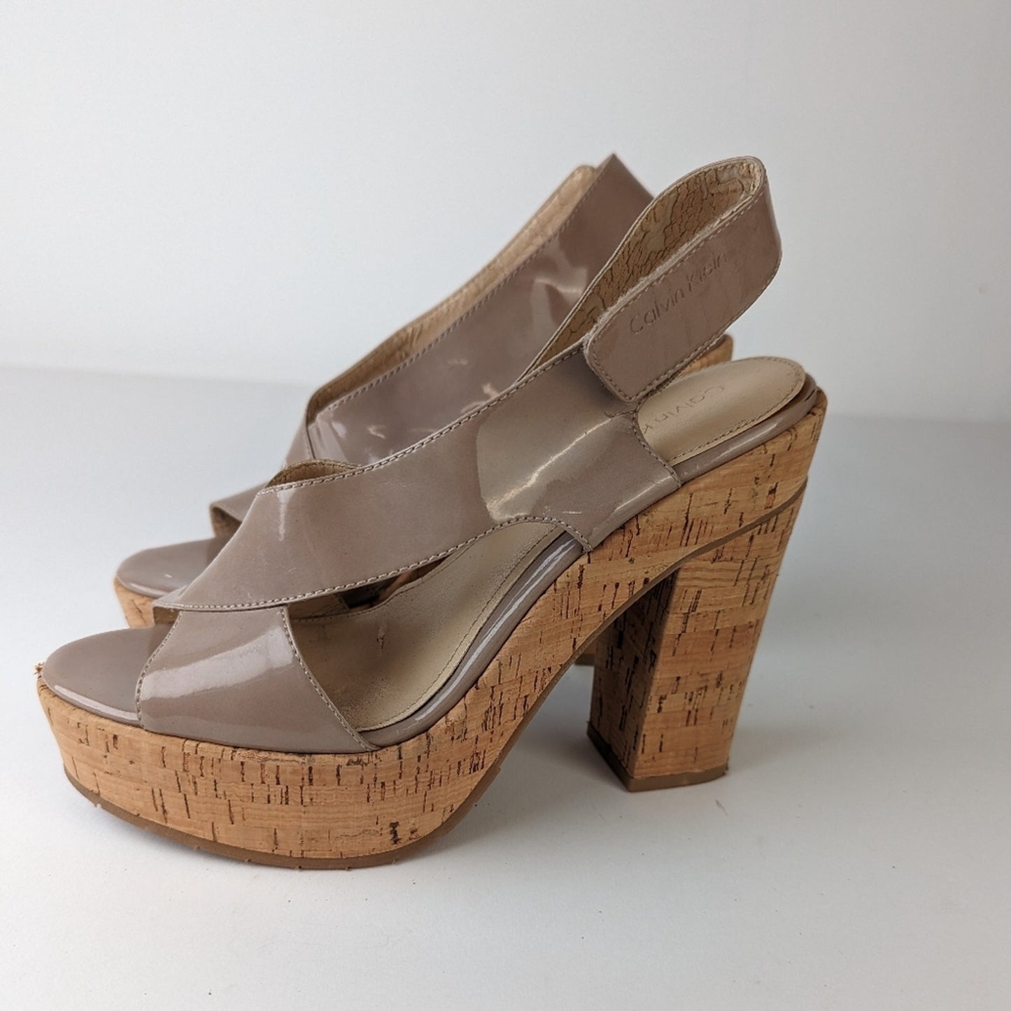 Calvin Klein Platform Cork Heels -7.5/8