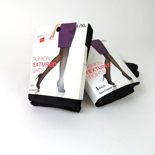 - NWB Hanes Fashion Textured Tights XL