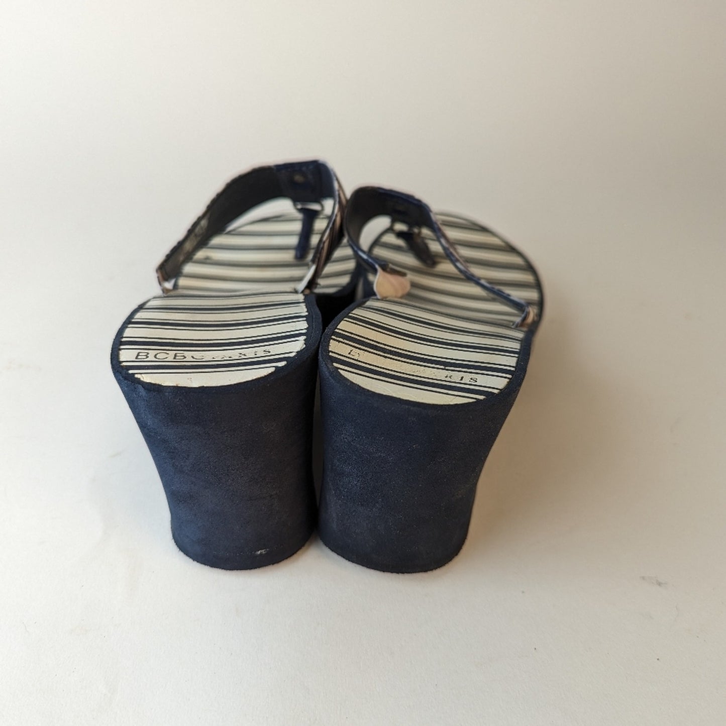 BCBG Paris Sager Wedge Flip Flops - 9