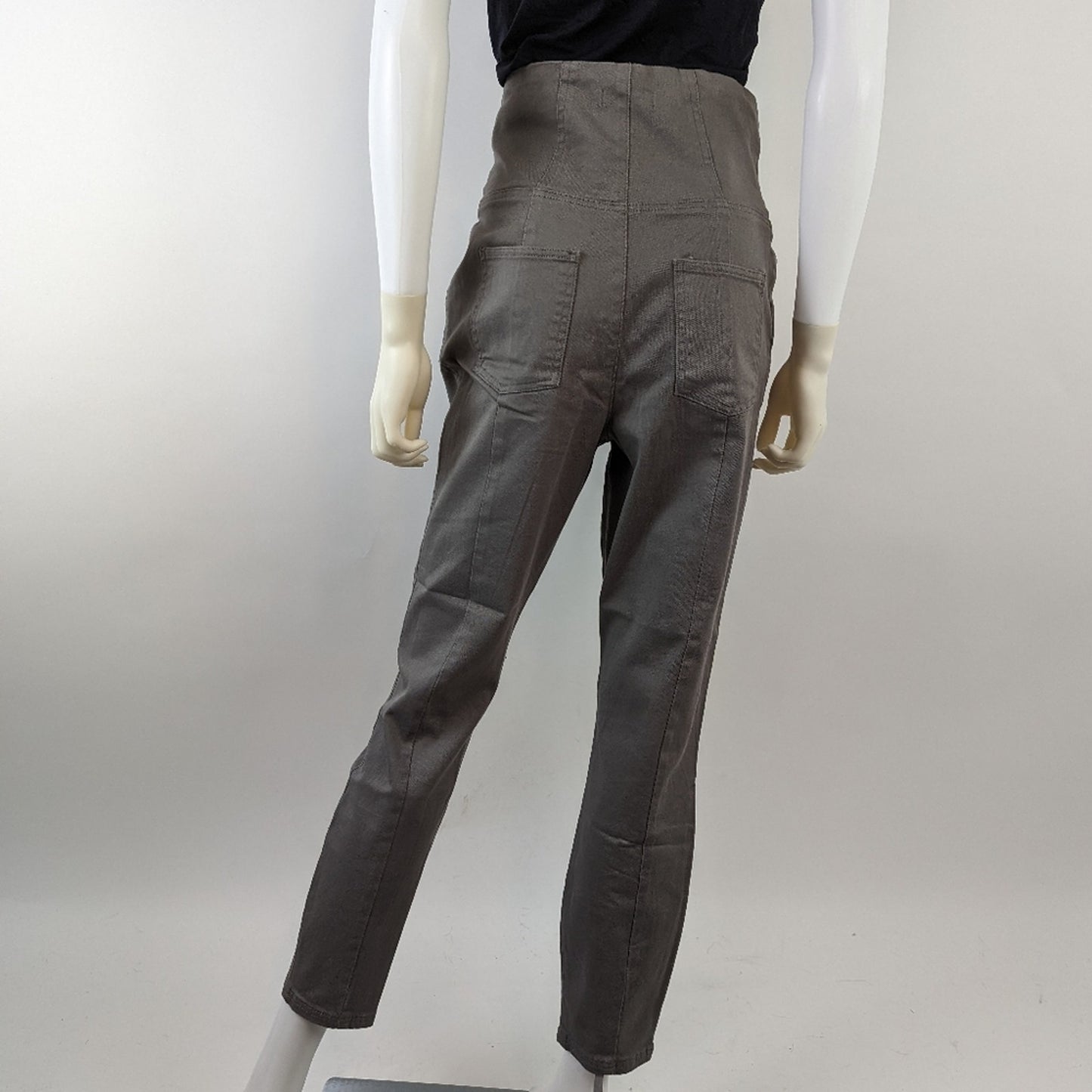 ASOS Grey High Waisted Cropped Pants 6