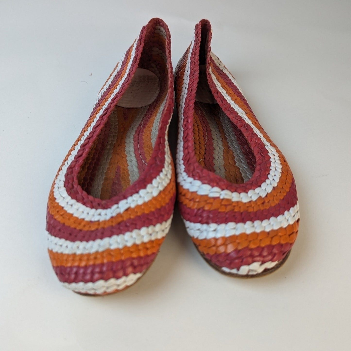 Kate Spade Woven Leather Ballet Flats / 7.5