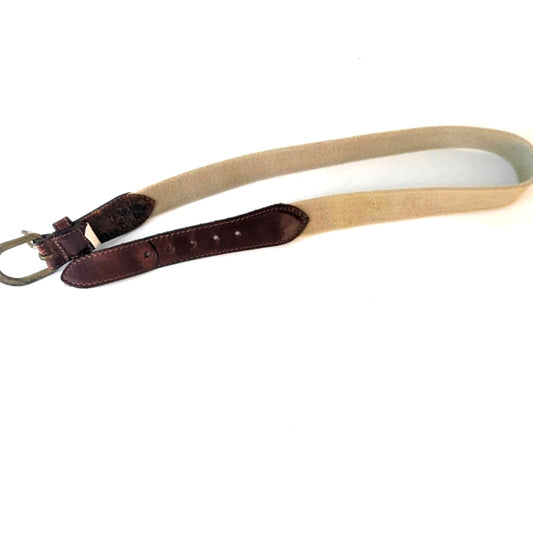 Vintage Canvas Leather Belt / 25"