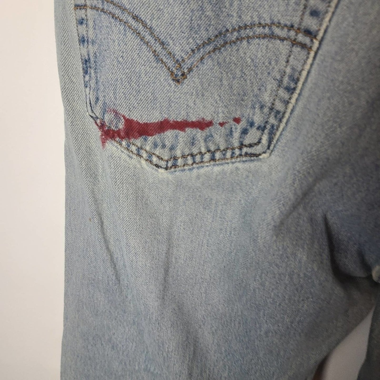 Vintage Distressed 501 Button Fly Jeans 36×30