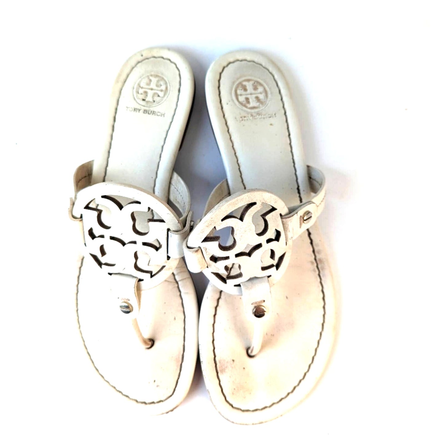 Tory Burch Miller White Sandals - 7.5