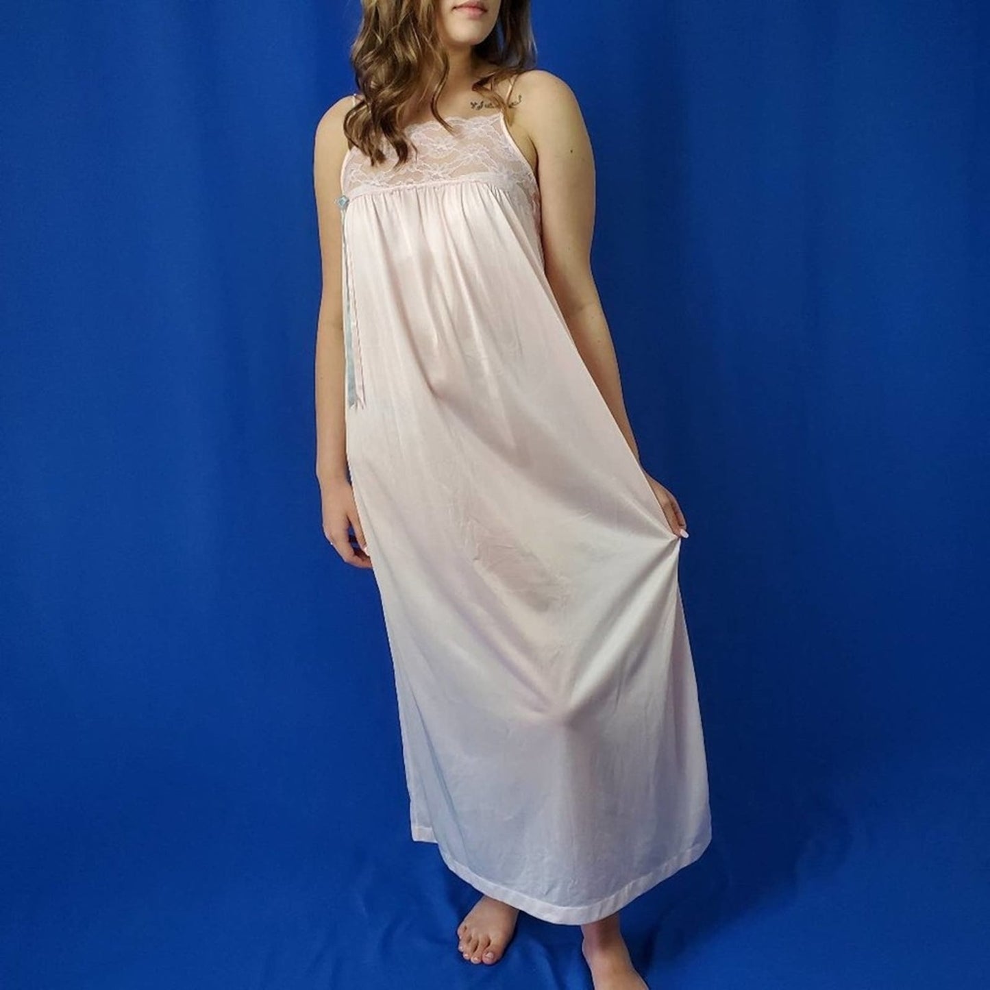 Vintage 60s 70s Babydoll Negligee Teddy - M