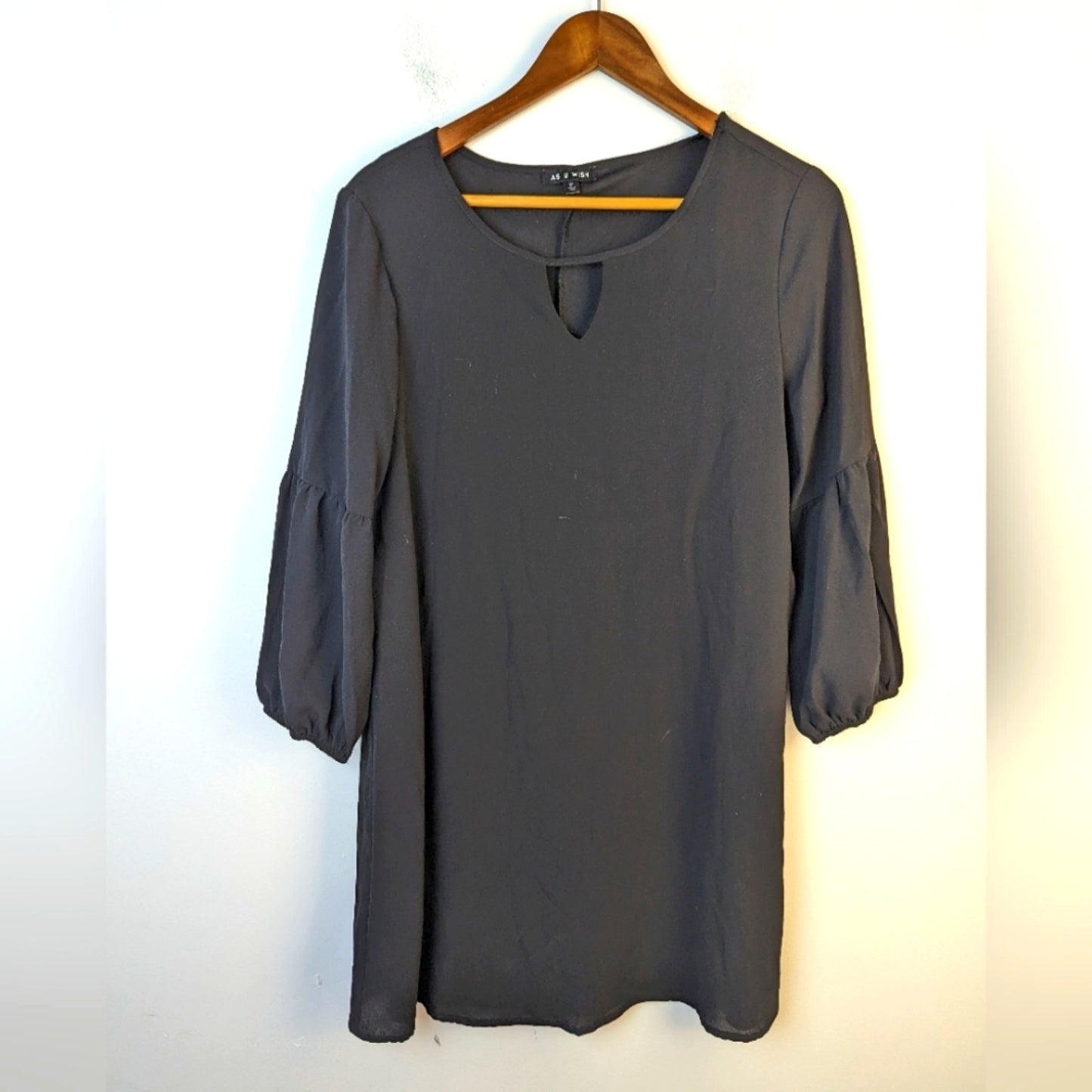 As U Wish Juniors Lantern Sleeve Dress / Medium