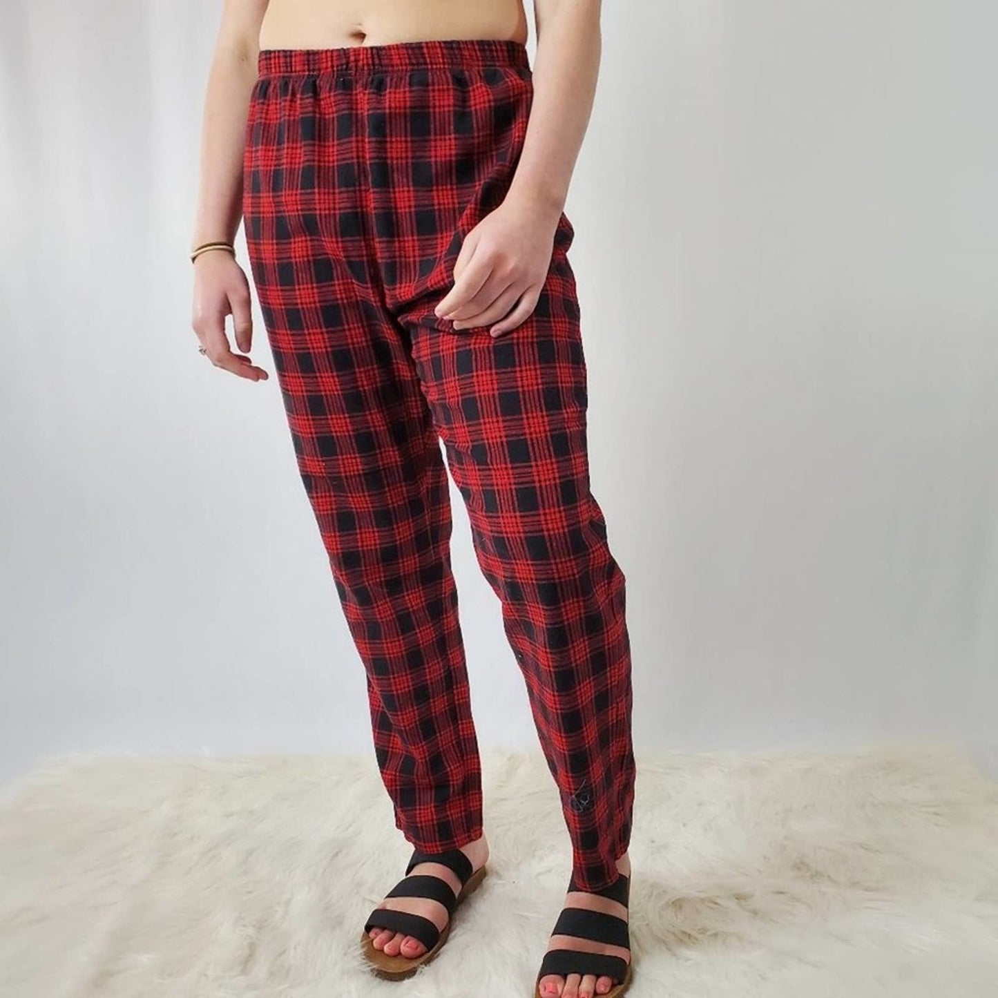 Red & Black Plaid Punk Rock Grunge Pants