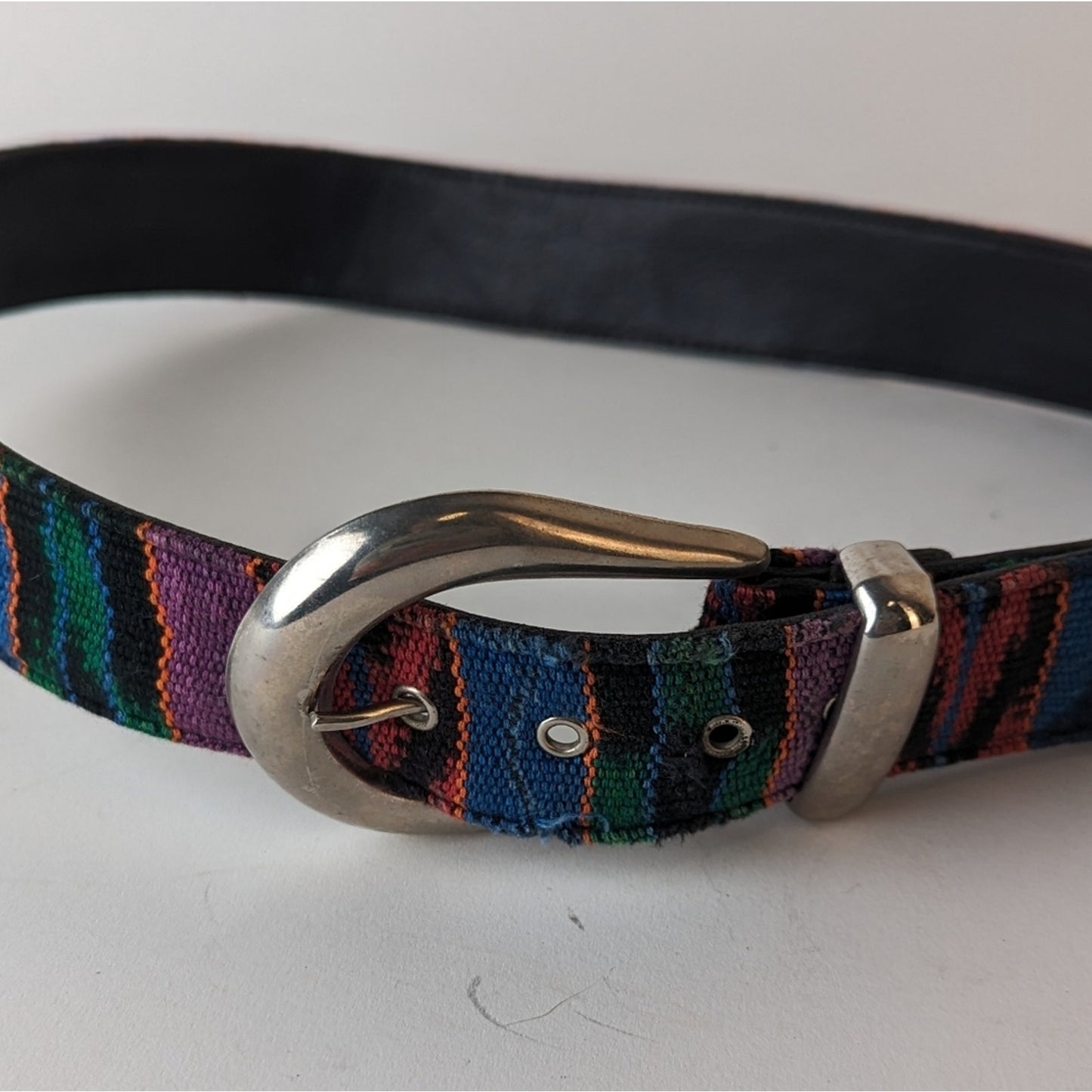Vintage Tapestry Canvas Belt / 28"
