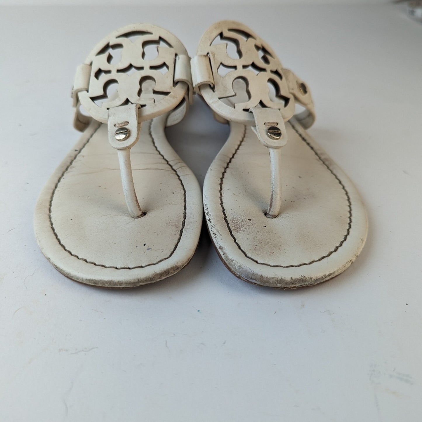 Tory Burch Miller White Sandals - 7.5