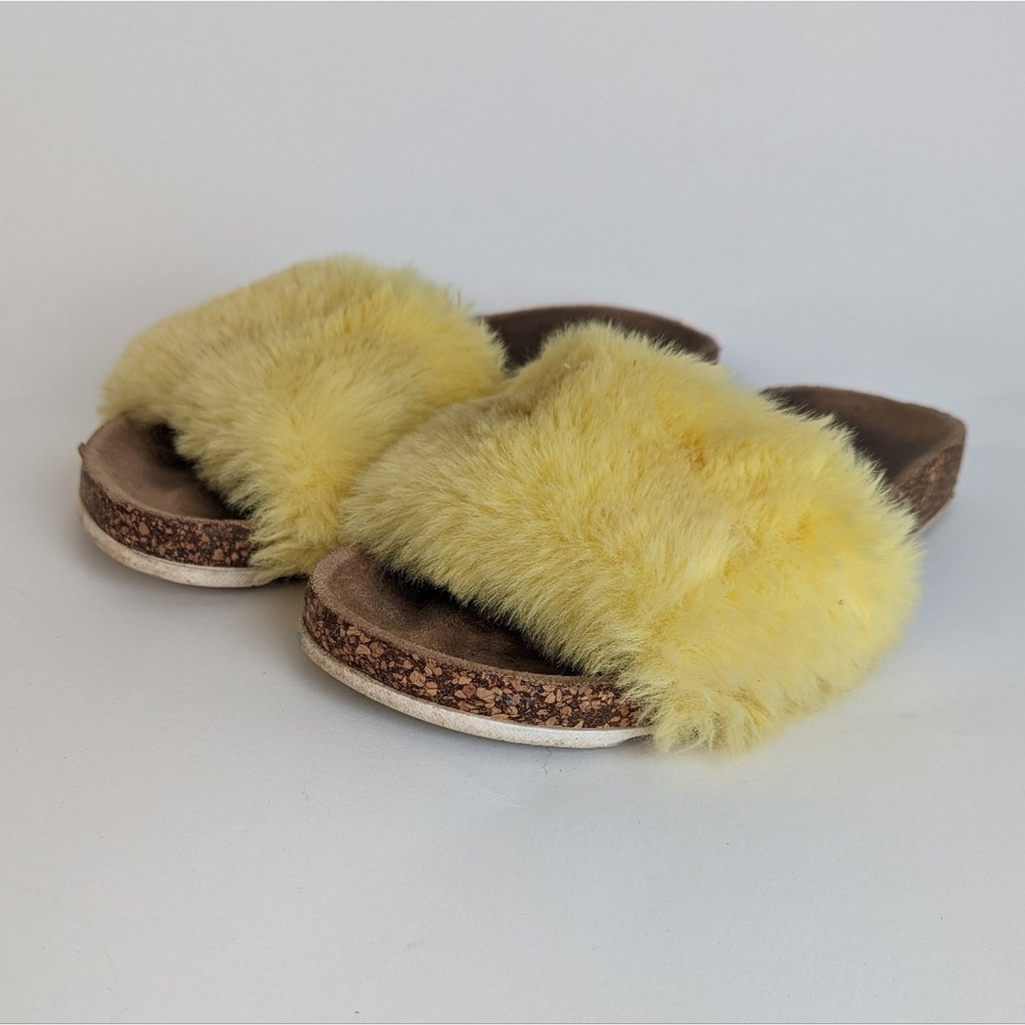 Soul Cork Fluffy Slides 9.5