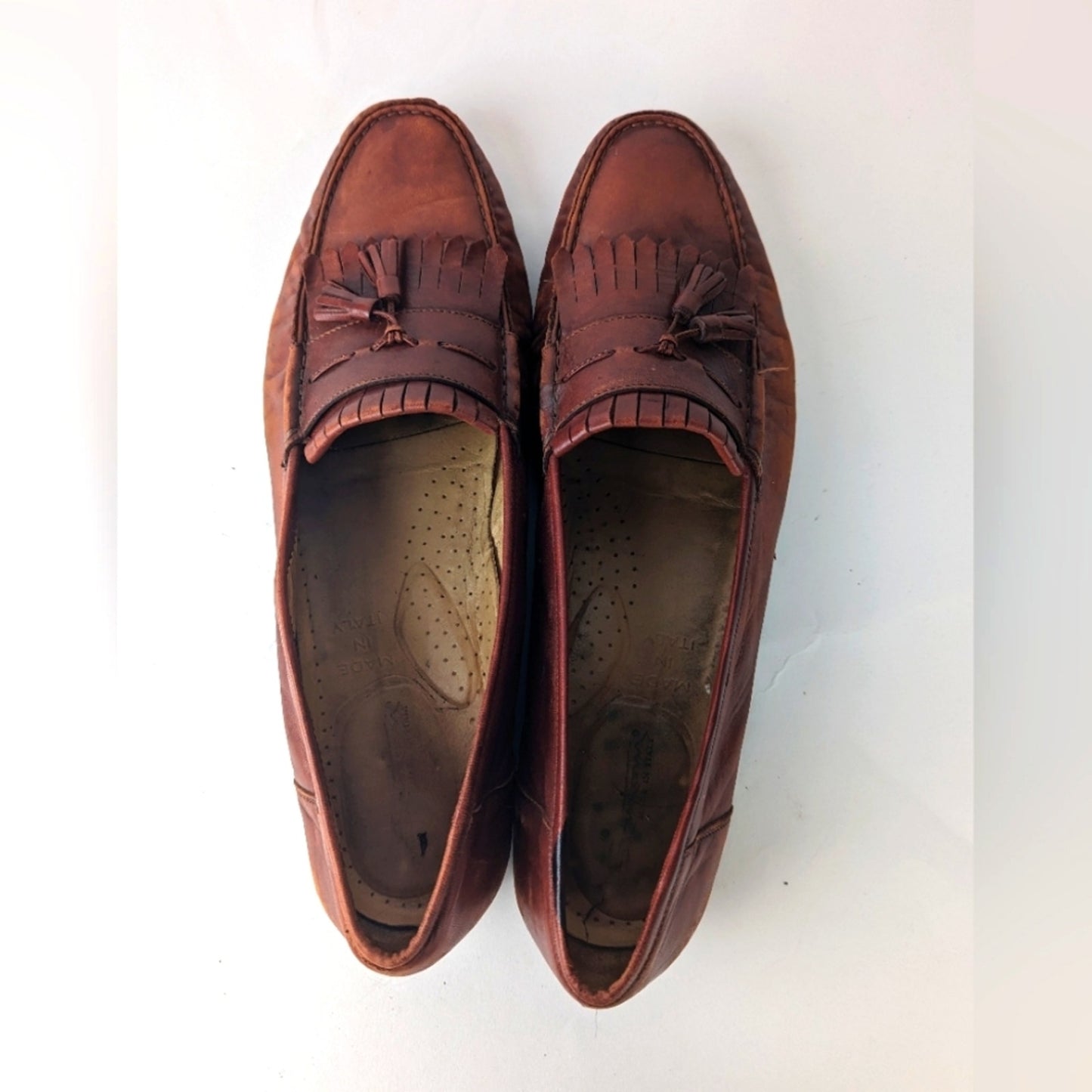 Santoni Men's Brown Tassles Loafer 15