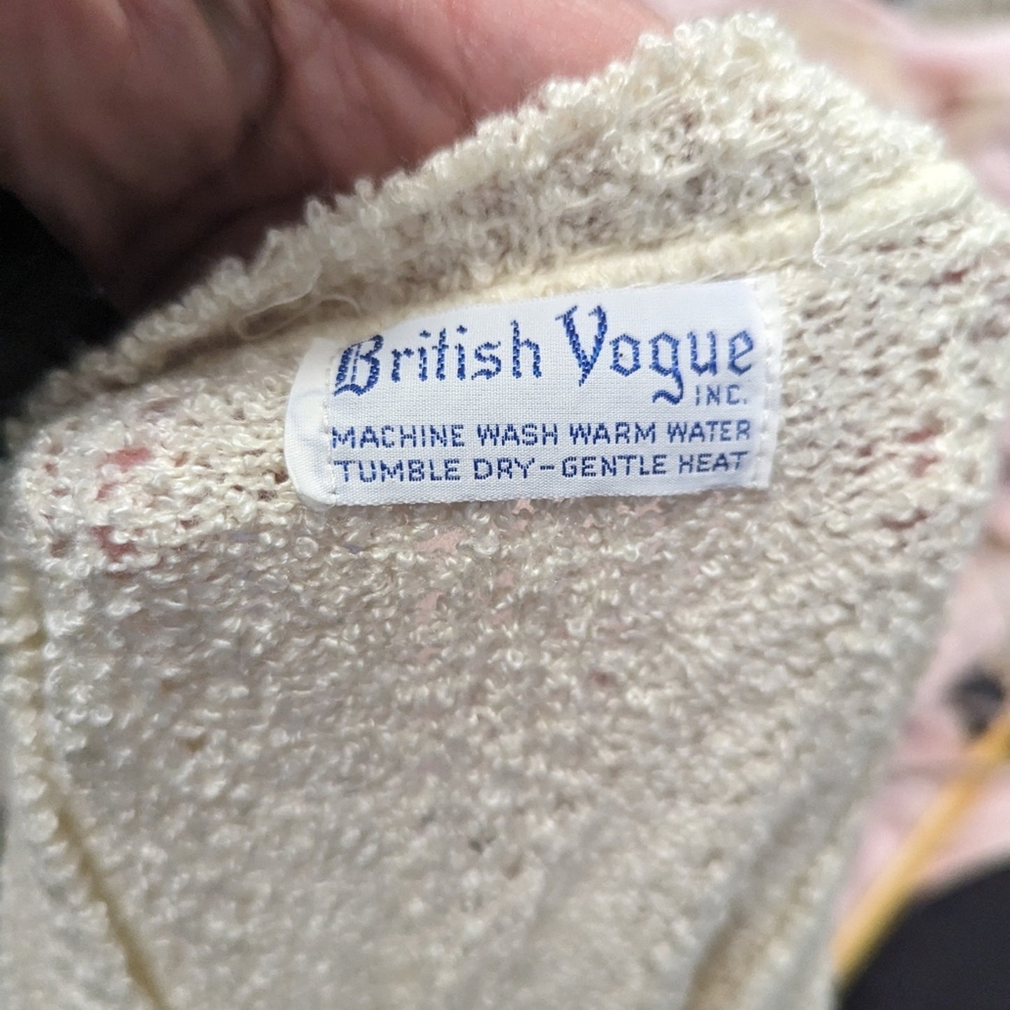 Vintage British Vogue V Neck Sweater