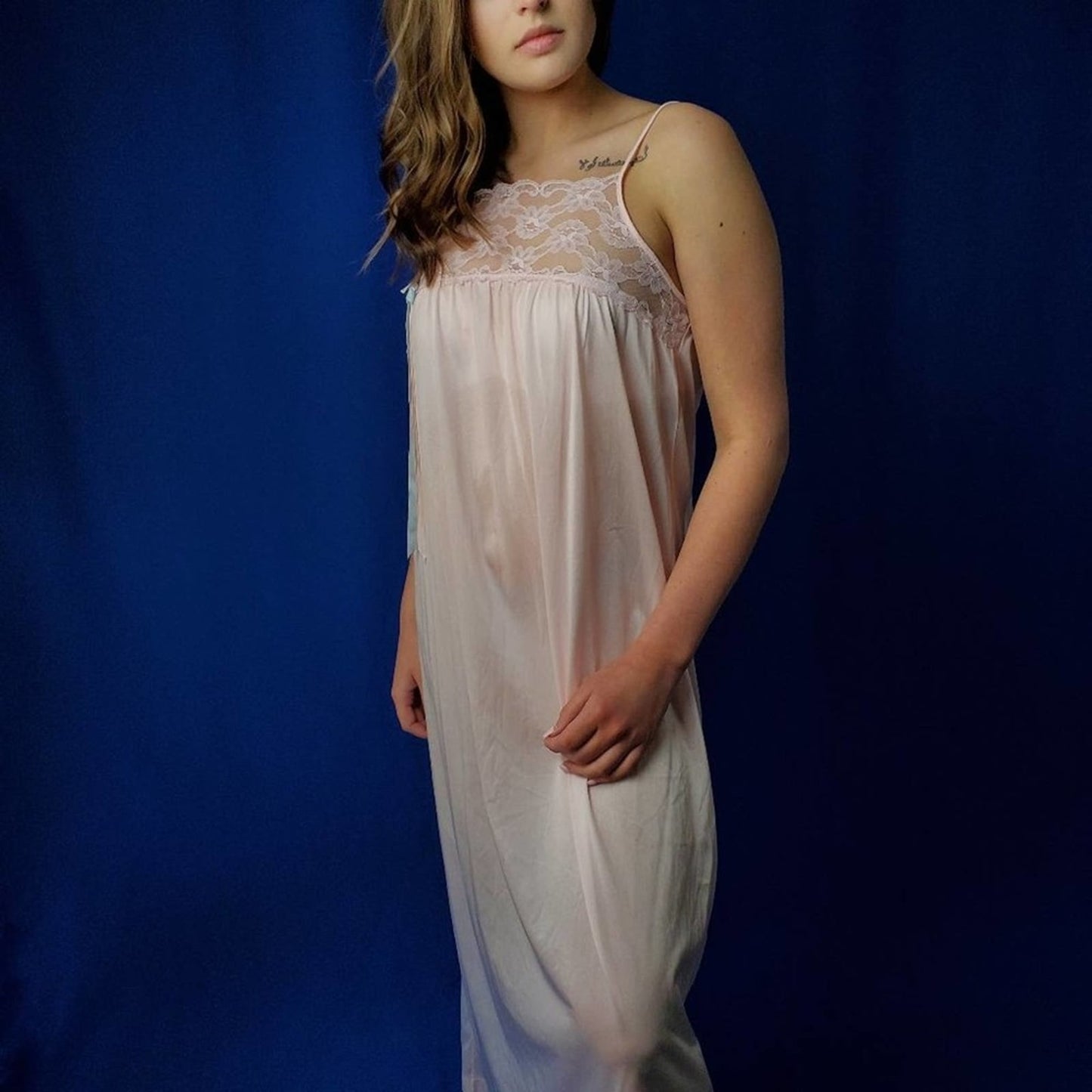 Vintage 60s 70s Babydoll Negligee Teddy - M