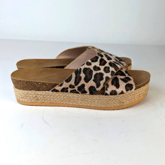 Women's Platform Leopard Print Espadrilles - 41