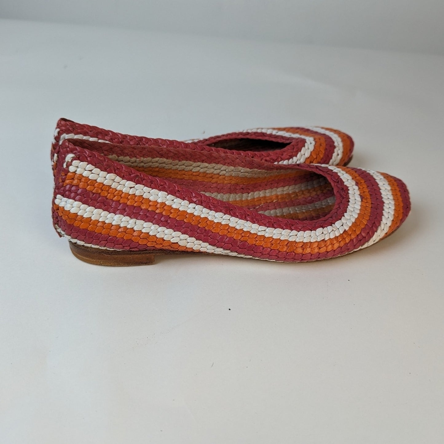 Kate Spade Woven Leather Ballet Flats / 7.5