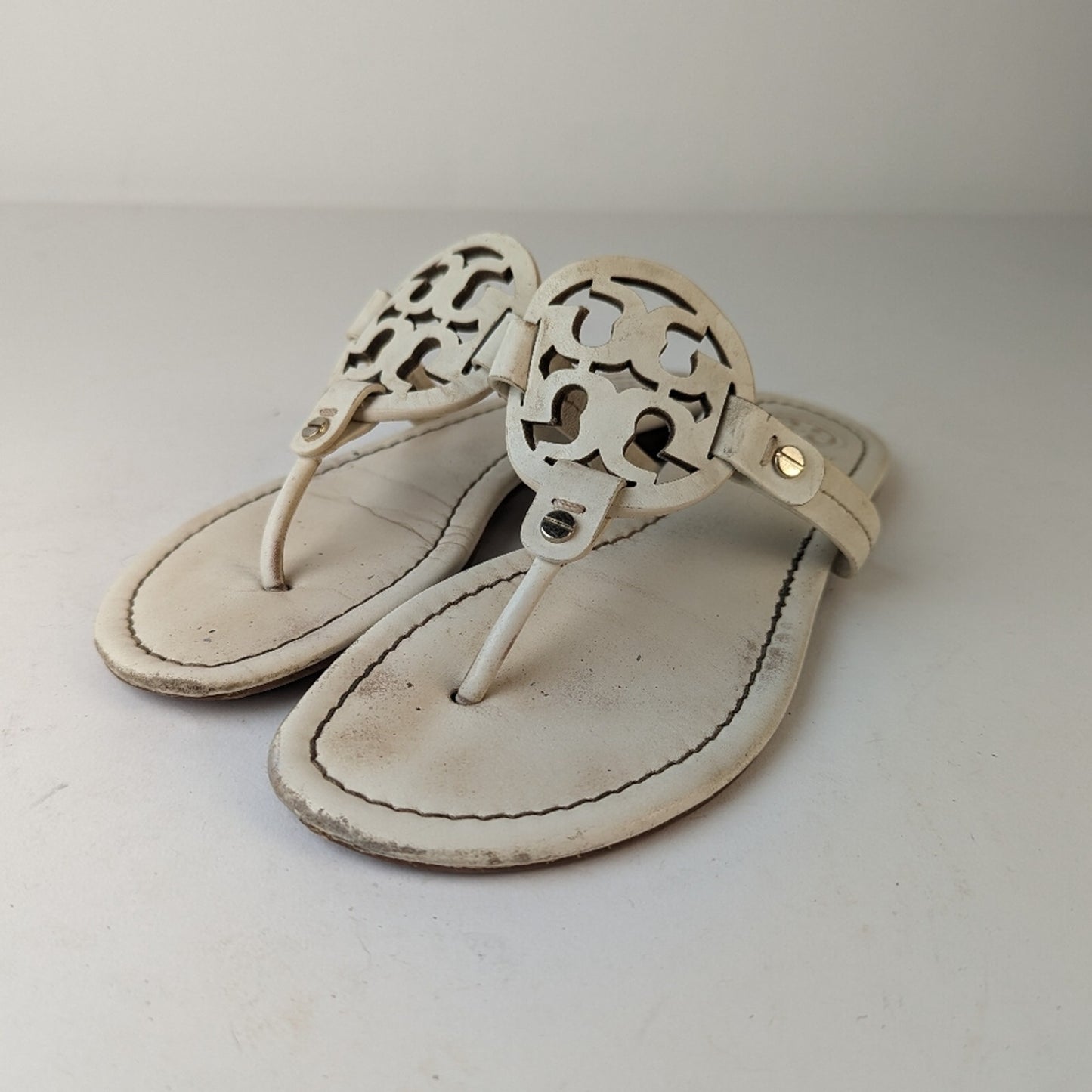 Tory Burch Miller White Sandals - 7.5