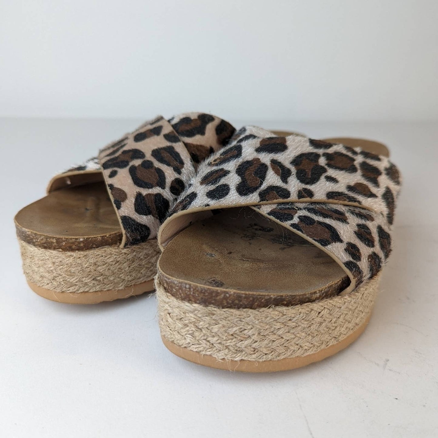 Women's Platform Leopard Print Espadrilles - 41