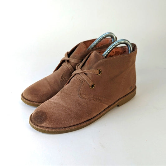 Lucky Brand Brown Suede Emillia Chukka Boots -7.5
