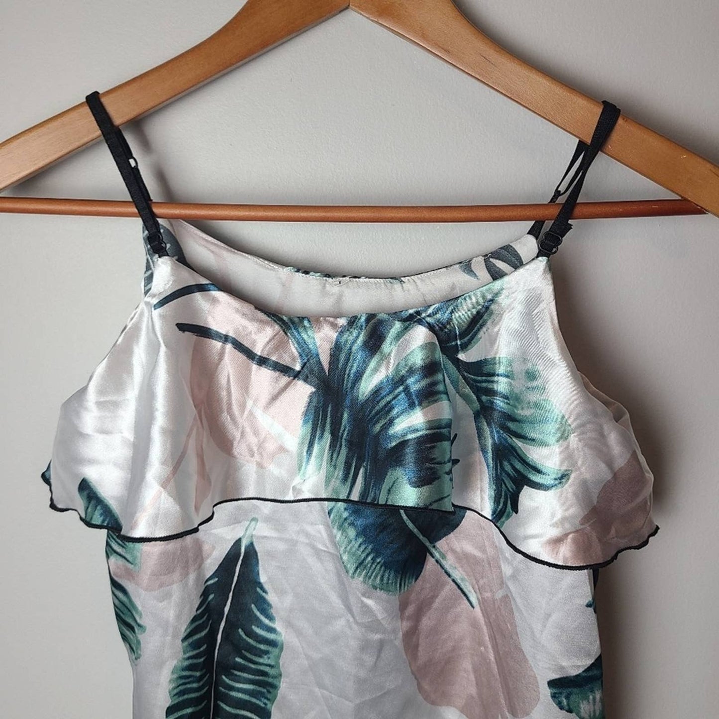 Unbranded Palm Print Satin Shift
