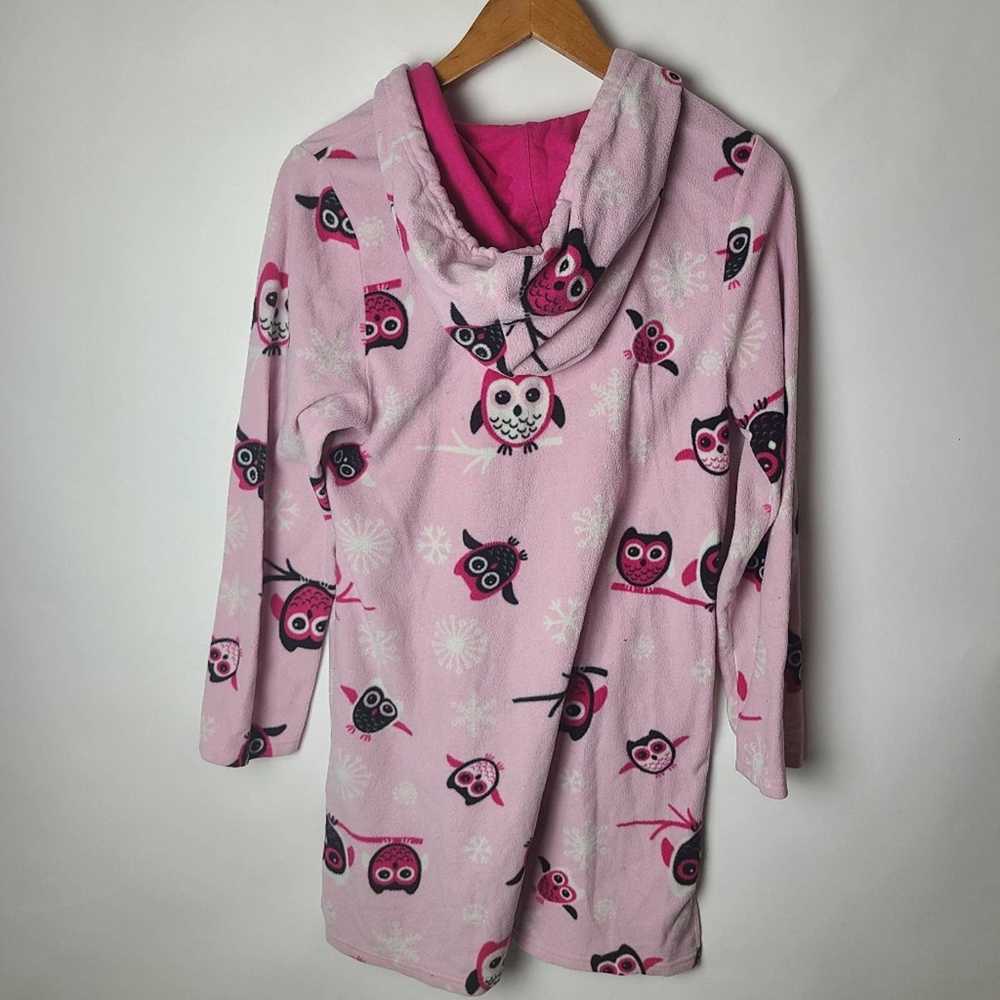 Owl Fleece Hooded Sleepshirt/Dress